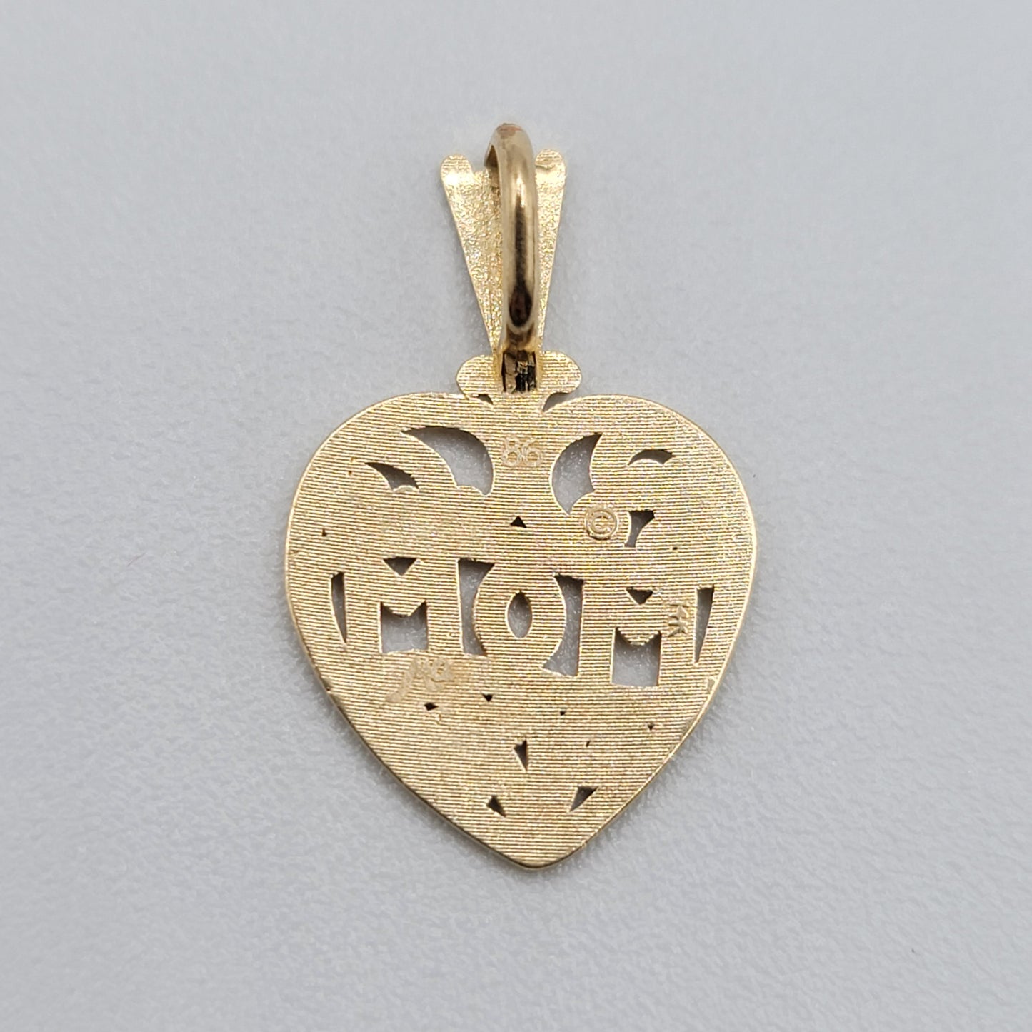Dije Charm Oro 14k Corazon Mom 110