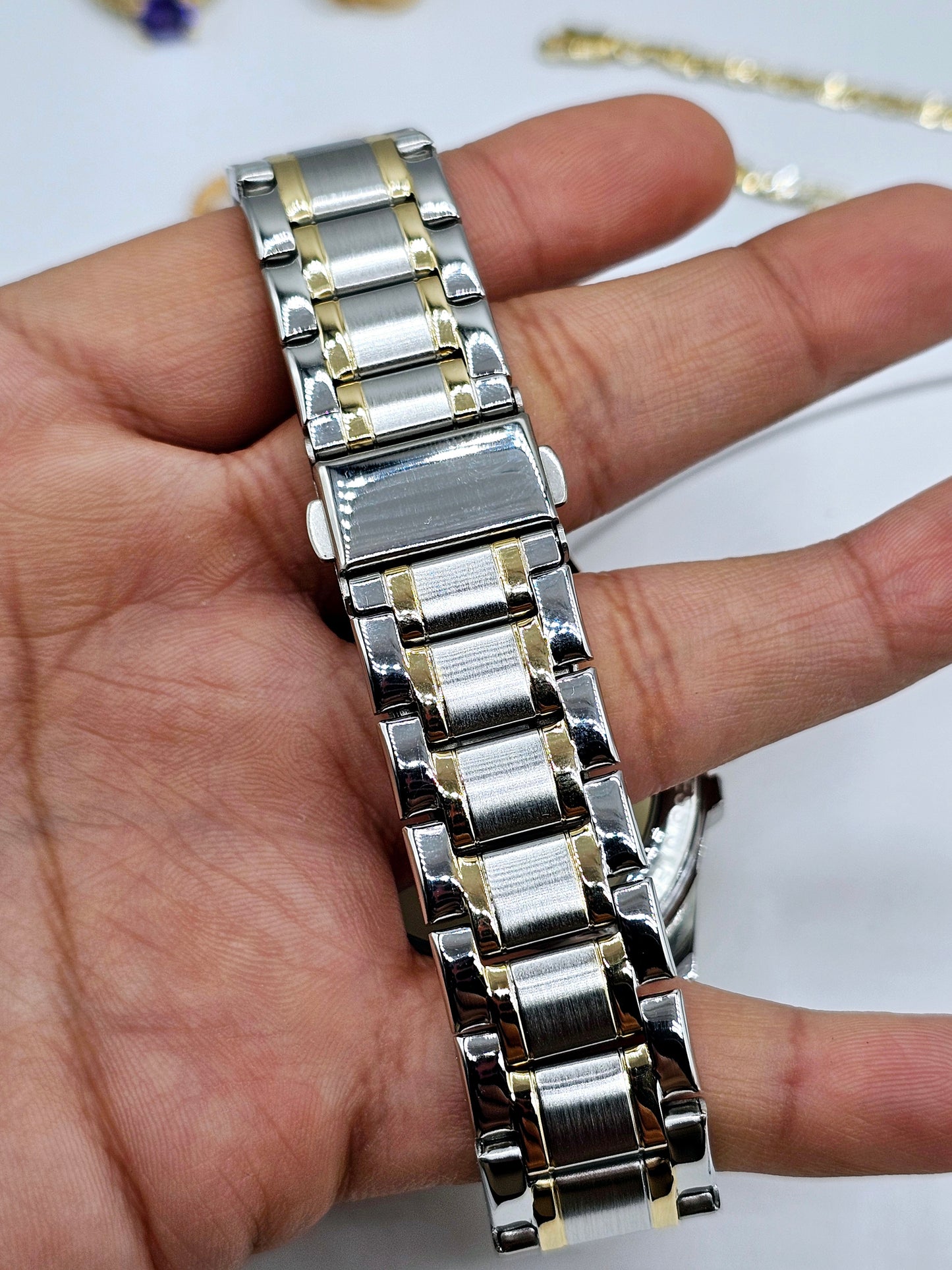 Gold & Silver Quartz Watch - Transparent Skeleton Dial - Stainless Steel - 30m Waterproof