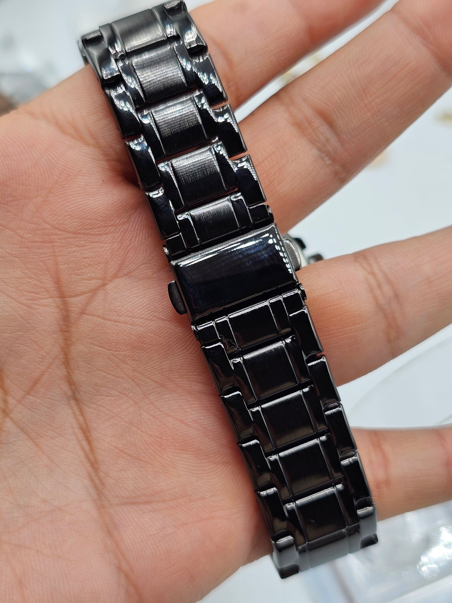 Black & Black Quartz Watch - Transparent Skeleton Dial - Stainless Steel - 30m Waterproof