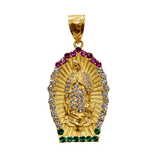 Dije Charm Oro 14k Virgen de Guadalupe 100